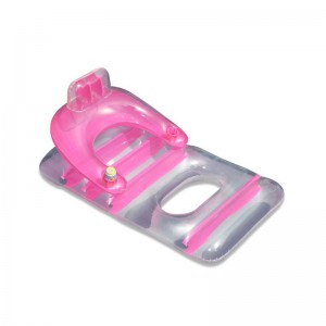 Sofá de agua inflable espalda, piscina de cama flotante transparente, accesorios de disparo reclinable inflable de ocio para fiesta