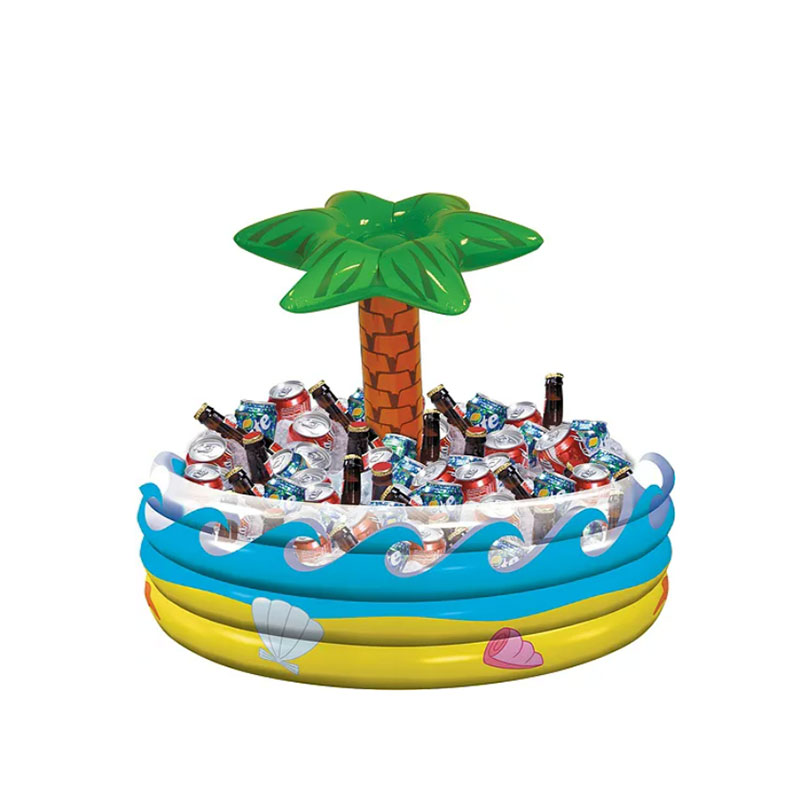 Palmero inflable Oasis Cofryer, plástico de cerveza portátil cubierta de hielo de hielo PVC Bucket de hielo de hielo refrigerador inflable